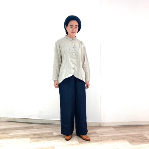 rawデニムパネルストレートPT